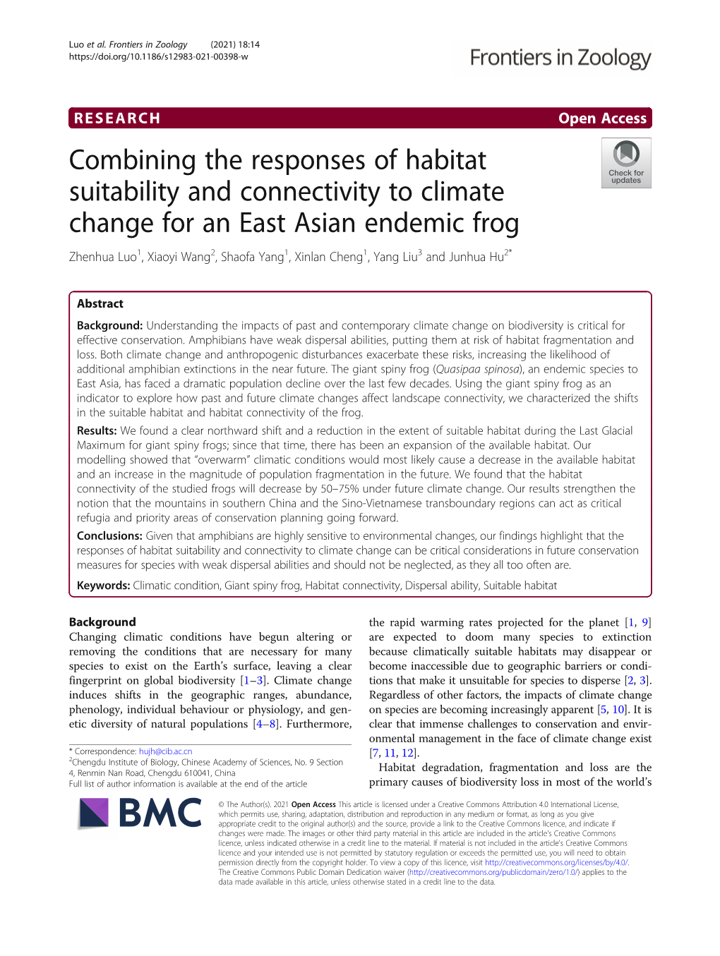 Combining the Responses of Habitat Suitability and Connectivity To