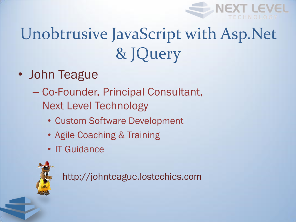 Unobtrusive Javascript with Asp.Net & Jquery