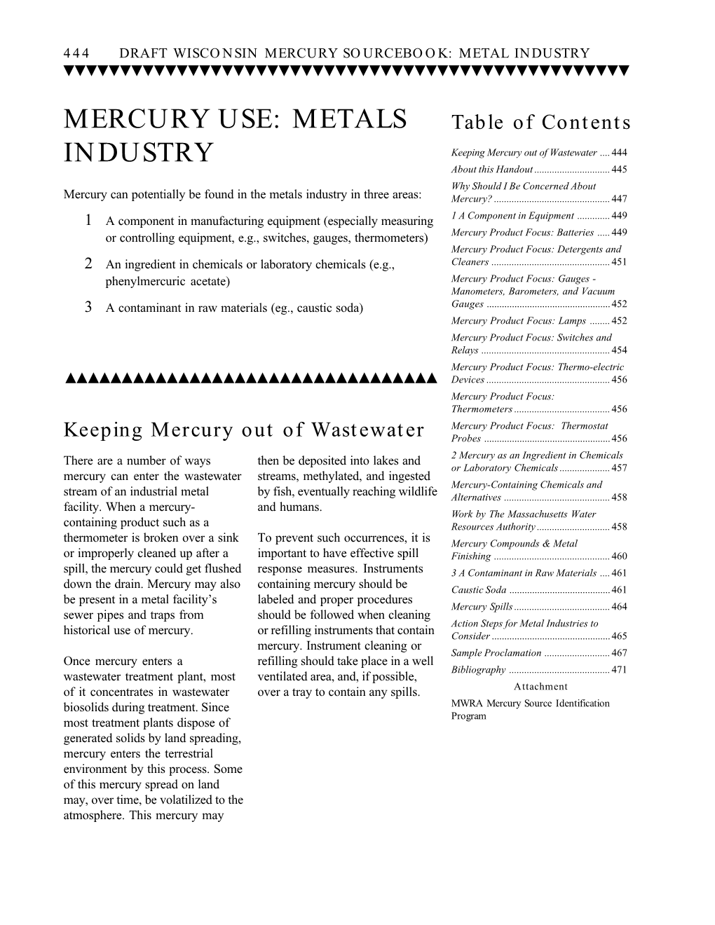 Mercury Use: Metals Industry