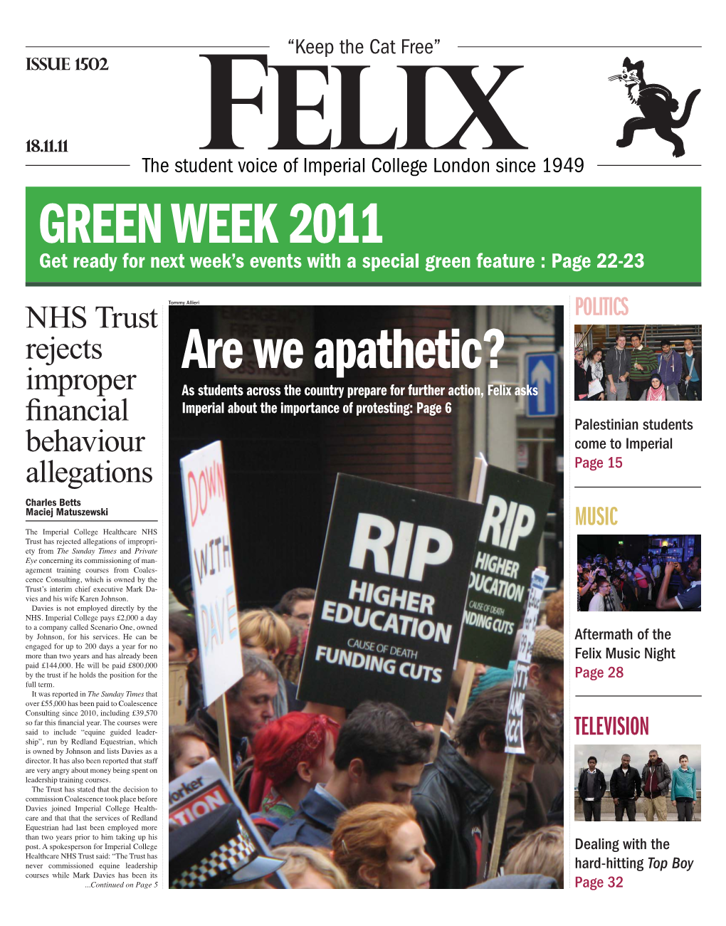 GREEN WEEK 2011 Are We Apathetic?