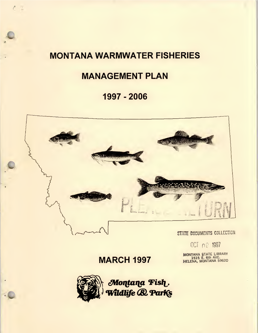 Montana Warmwater Fisheries Management Plan 1997-2006