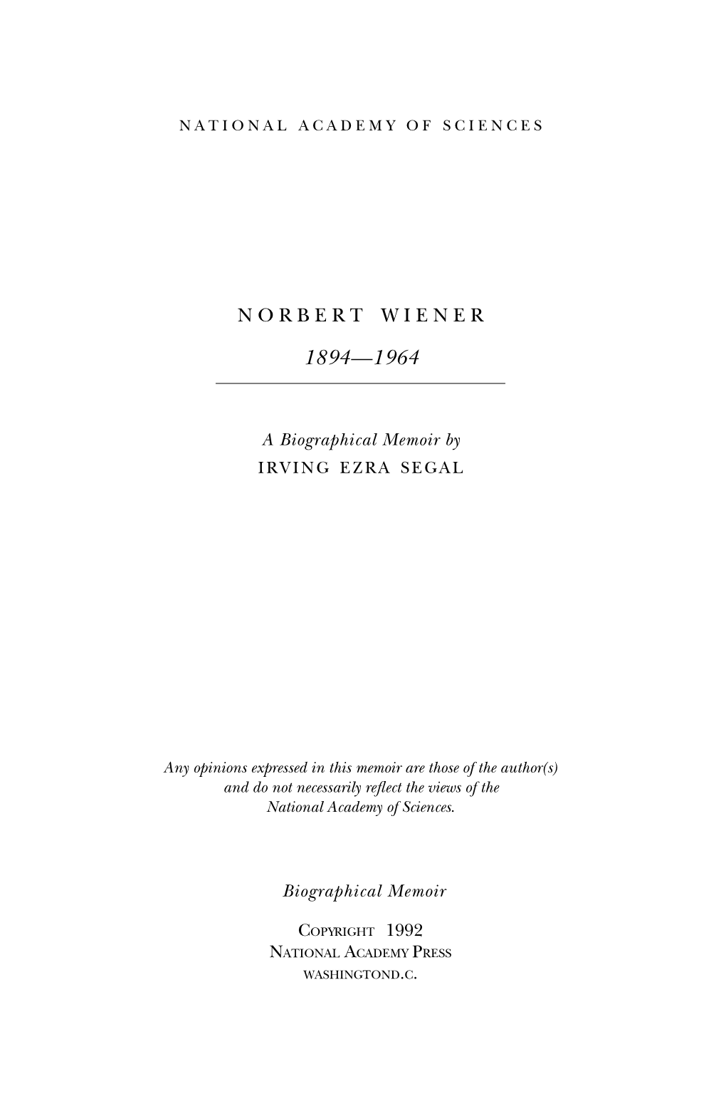 Norbert Wiener