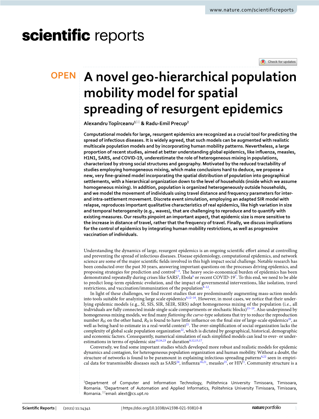 A Novel Geo-Hierarchical Population Mobility Model for Spatial Spreading of Resurgent Epidemics