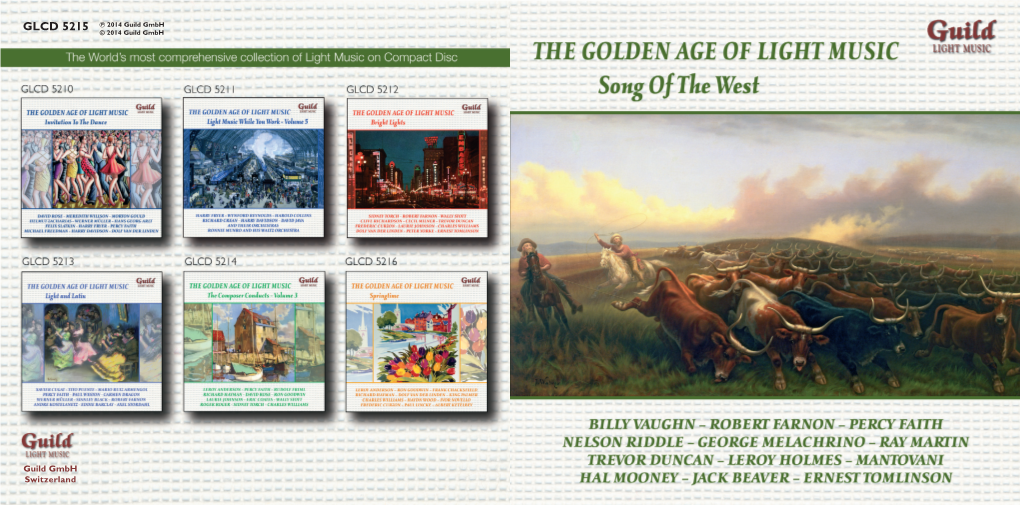 Guild Gmbh Switzerland GUILD MUSIC GLCD 5215 Song of the West
