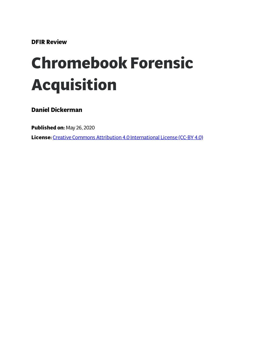 Chromebook Forensic Acquisition