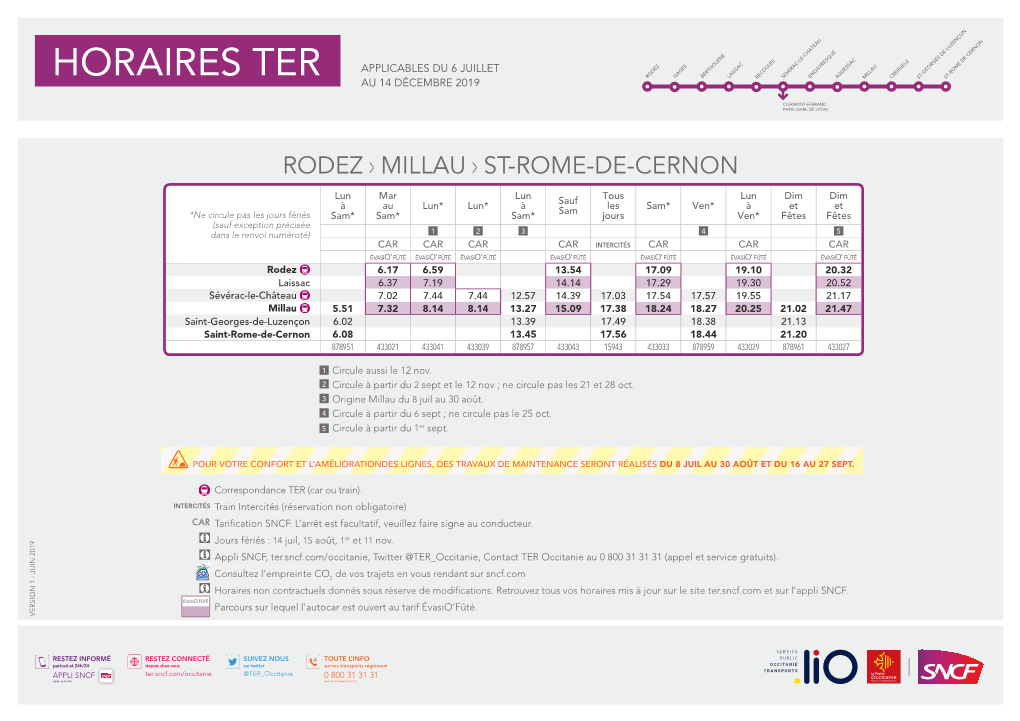 Rodez Millau St-Rome-De-Cernon