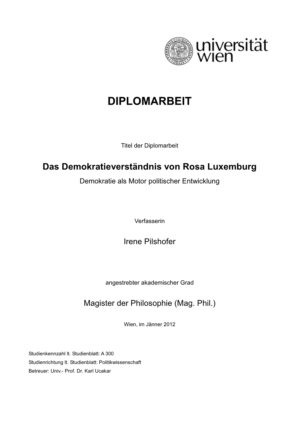III. Rosa Luxemburg Und Demokratie