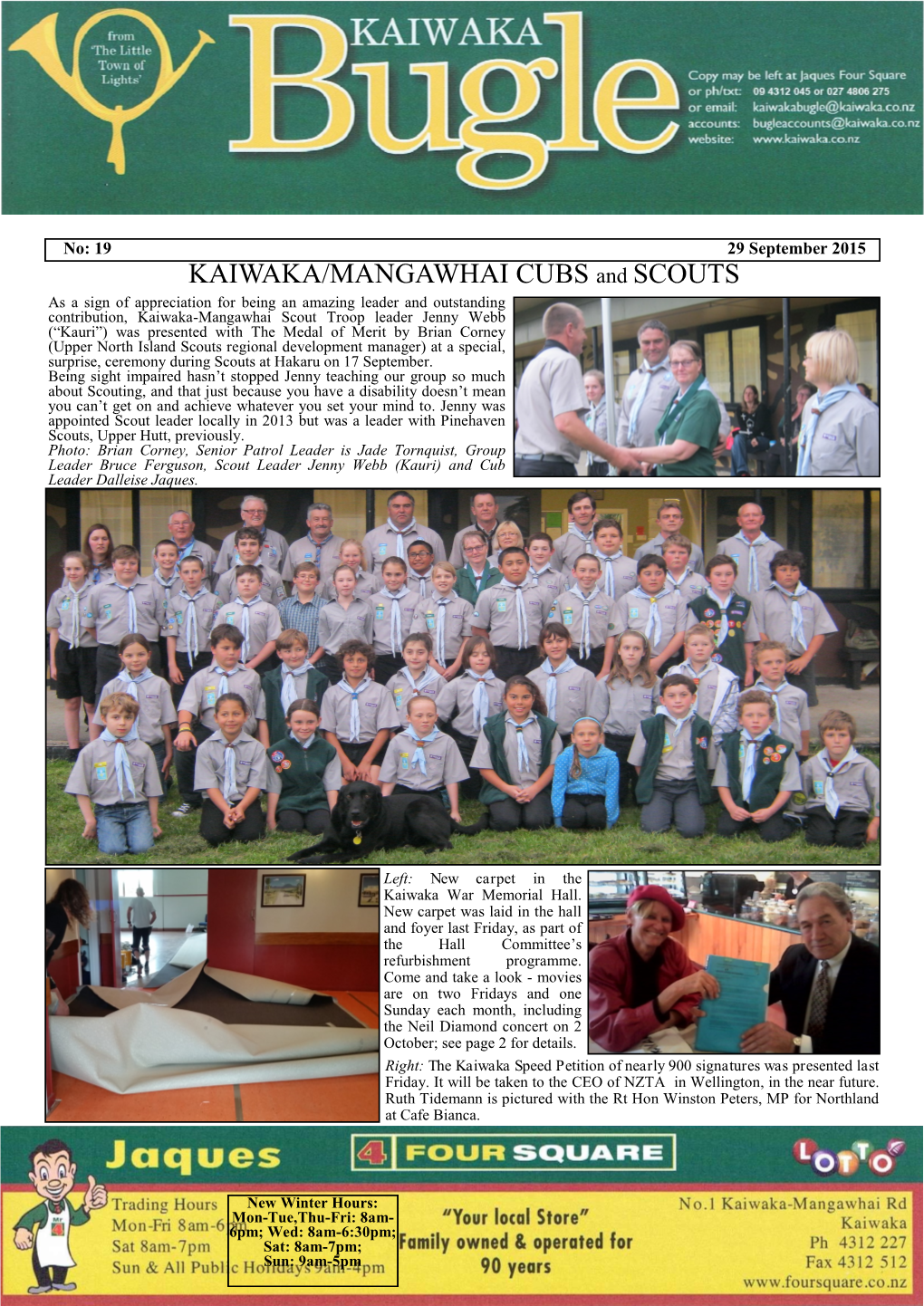 KAIWAKA/MANGAWHAI CUBS and SCOUTS