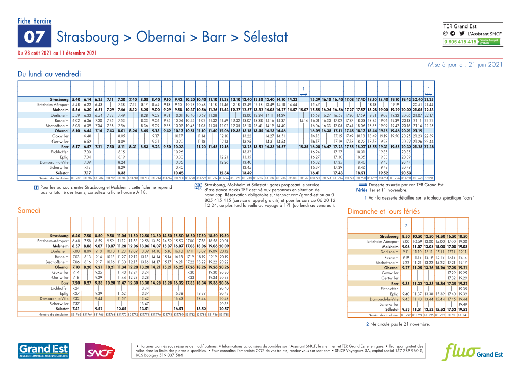 A 07 Strasbourg Obernai Barr Sélestat