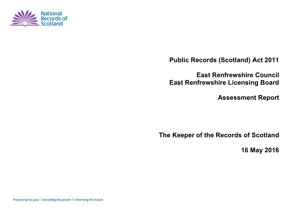 East Renfrewshire Council and East Renfrewshire Licensing Board