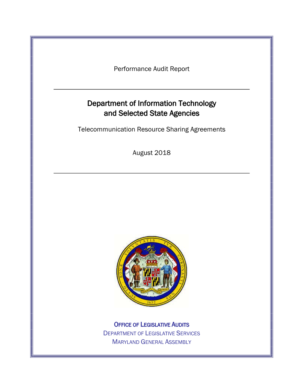 Department of Information Technology and Selected State Agencies