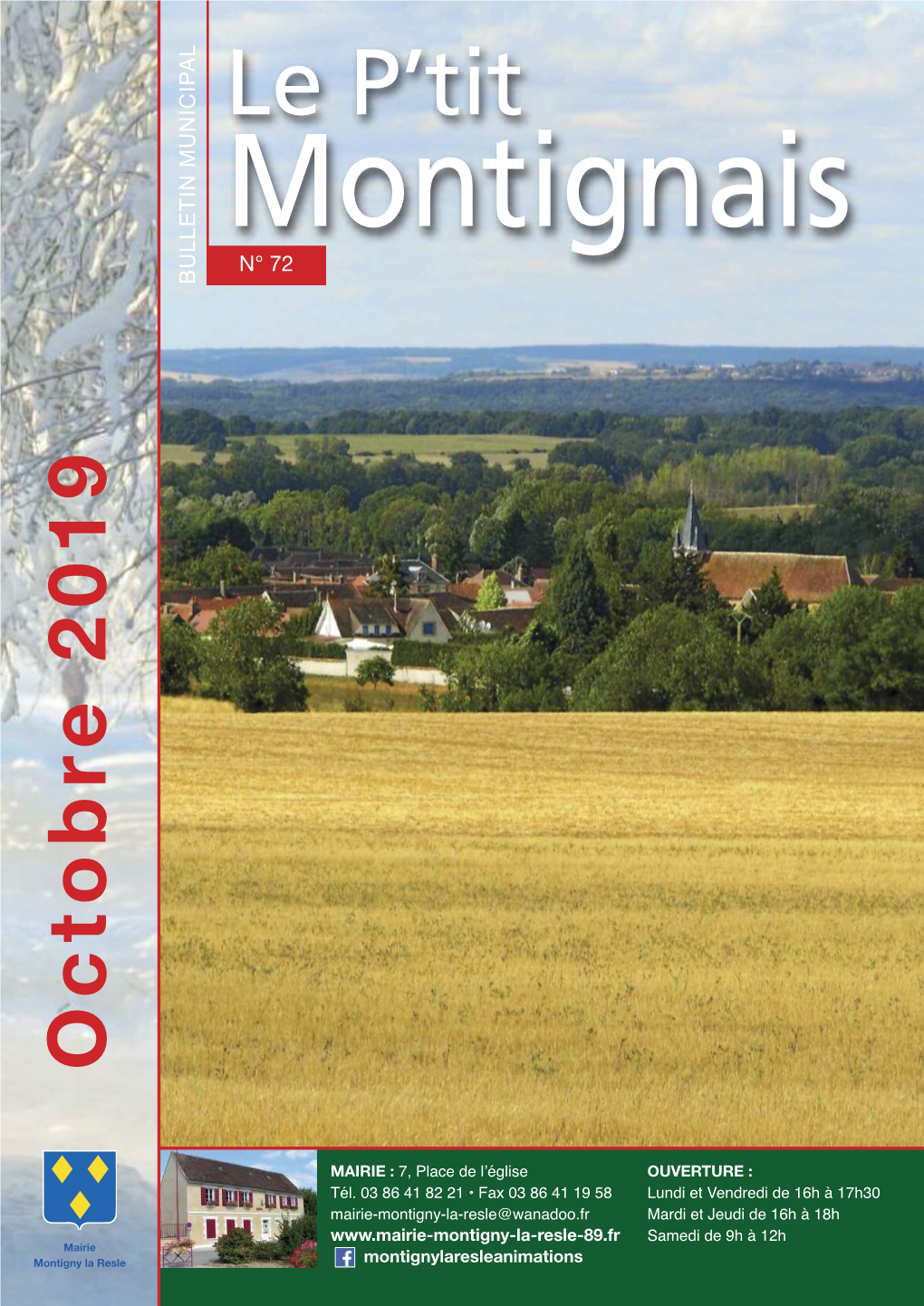 Bulletin Municipal Montigny La Resle Octobre 2019