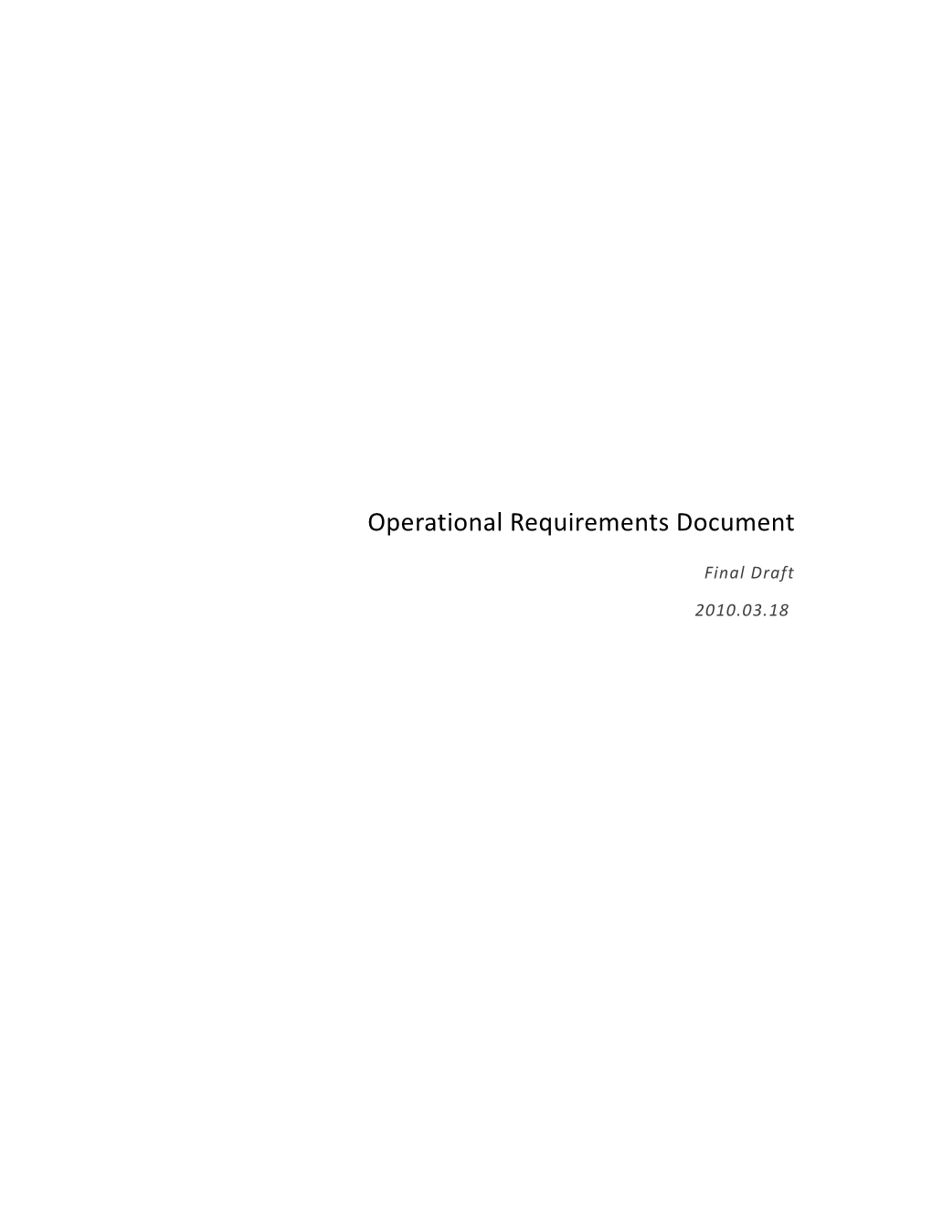 MESS-Kit Operational Requirements Document Final Draft