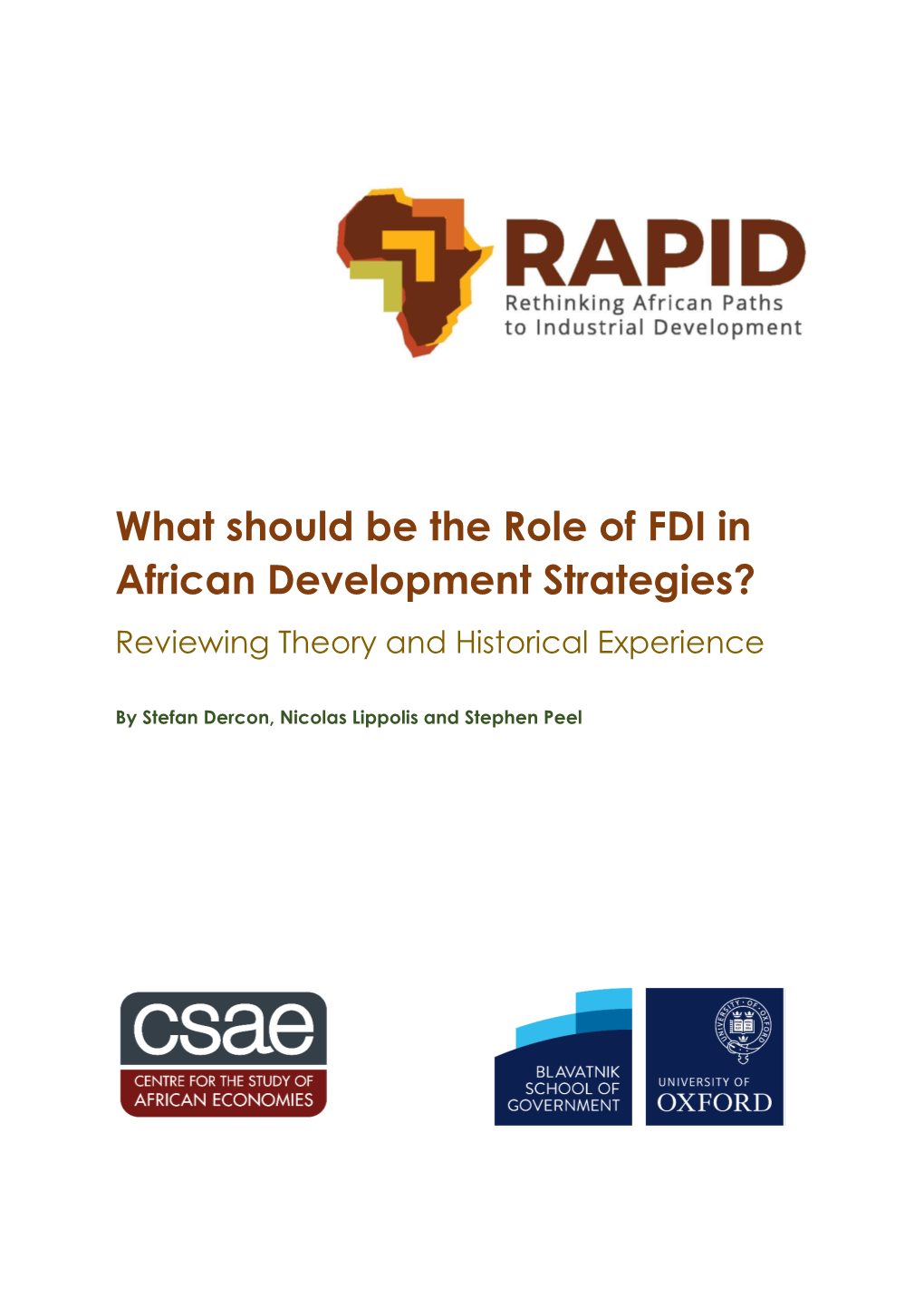 What Should Be the Role of FDI in African Development Strategies?