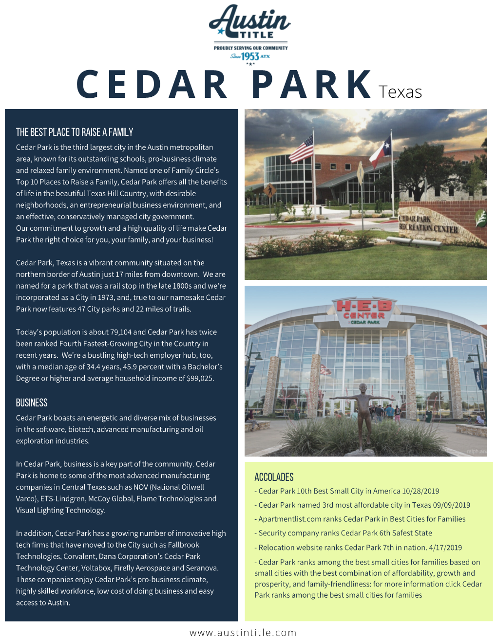 Cedar Park Community Profile