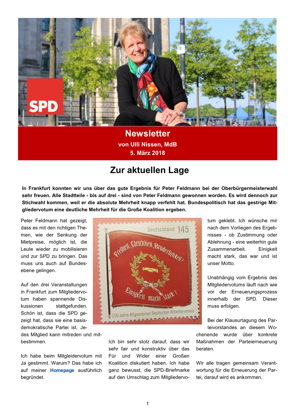 Newsletter Zur Aktuellen Lage