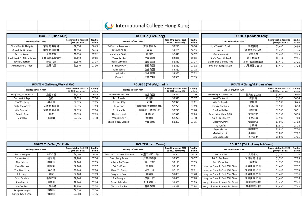 Bus 2020-2021 Website