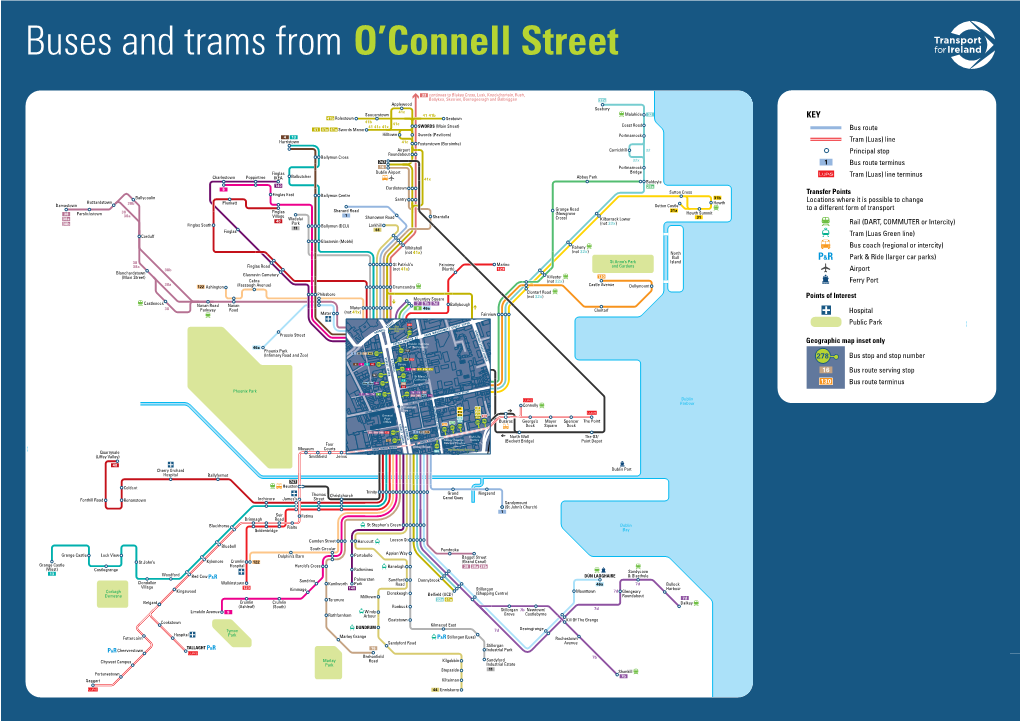 Buses and Trams from O'connell Street