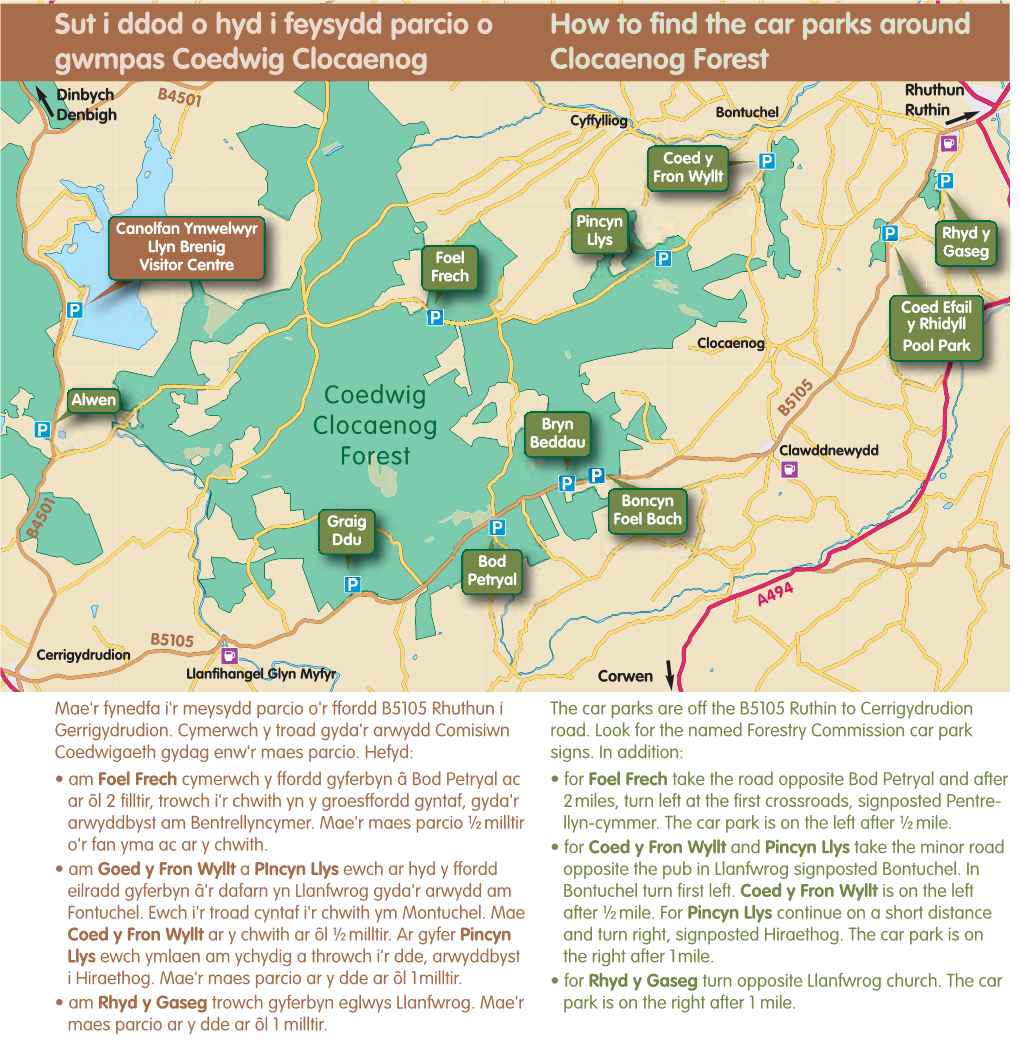 How to Find the Car Parks Around Clocaenog Forest