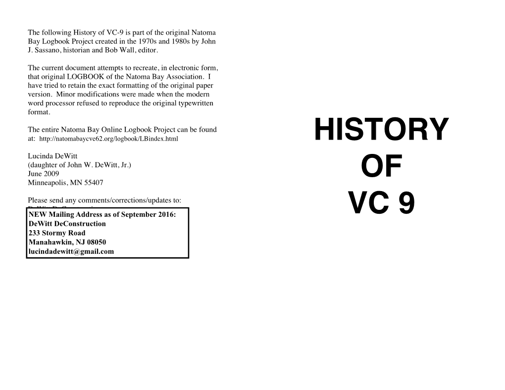 History of Vc 9