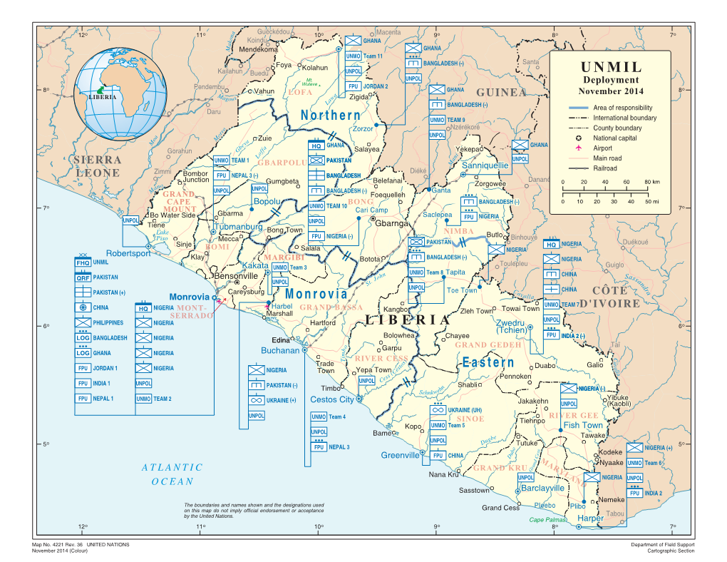 LIBERIA Monrovia Northern Eastern