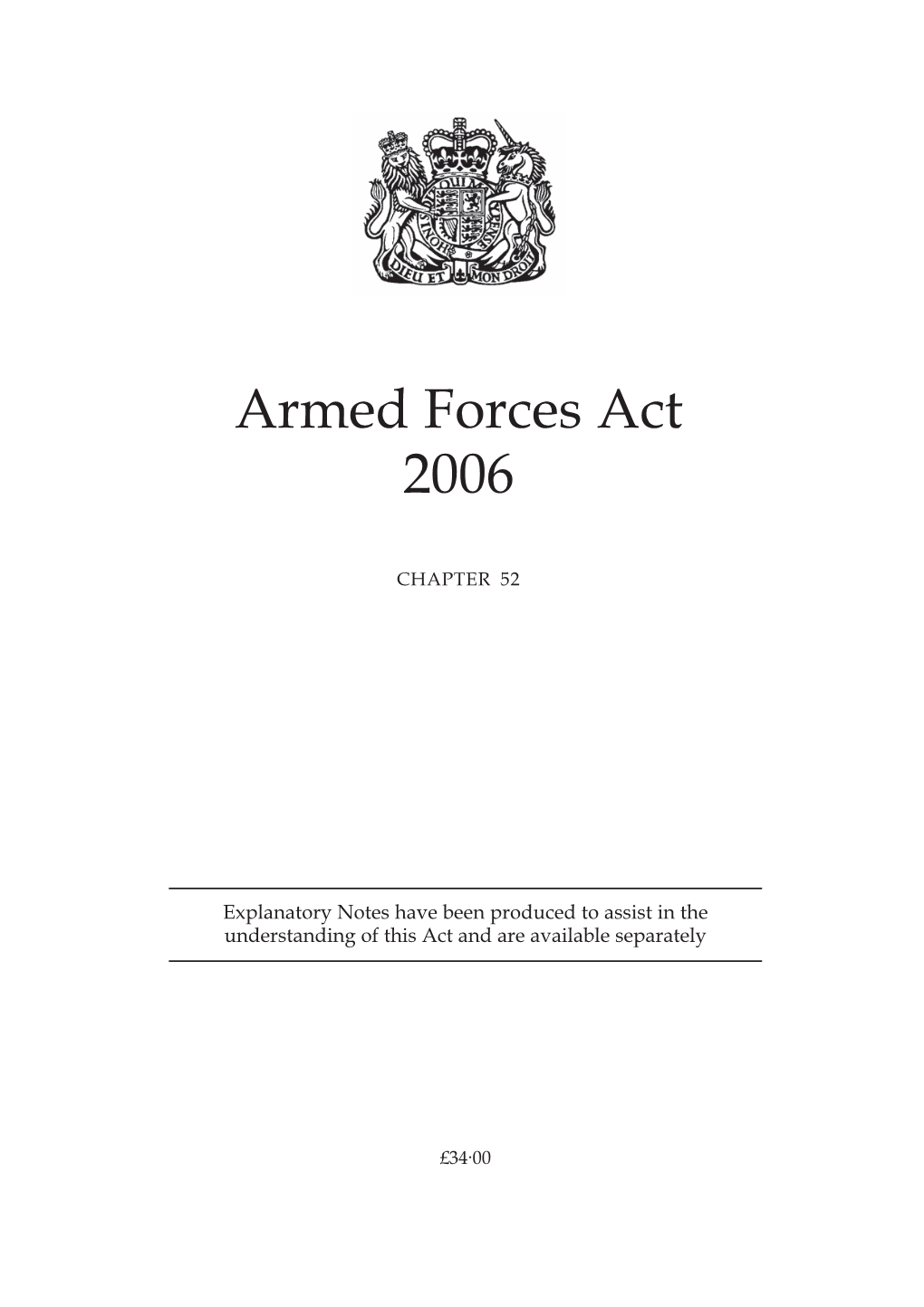 Armed Forces Act 2006