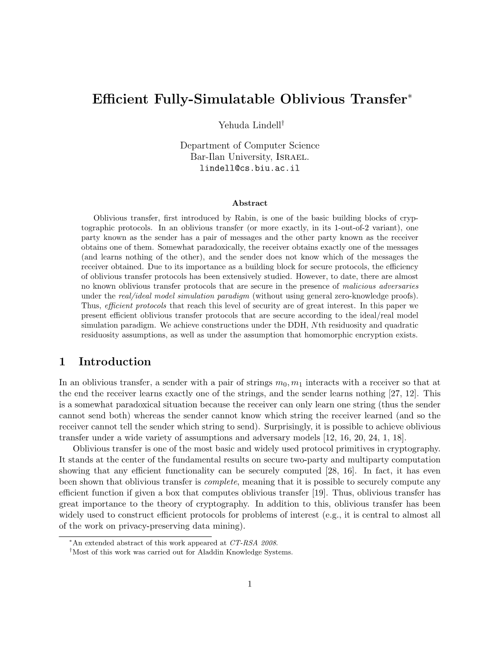 Efficient Fully-Simulatable Oblivious Transfer