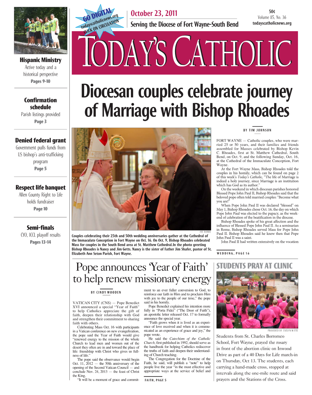 Diocesan Couples Celebrate Journey of Marriage with Bishop Rhoades