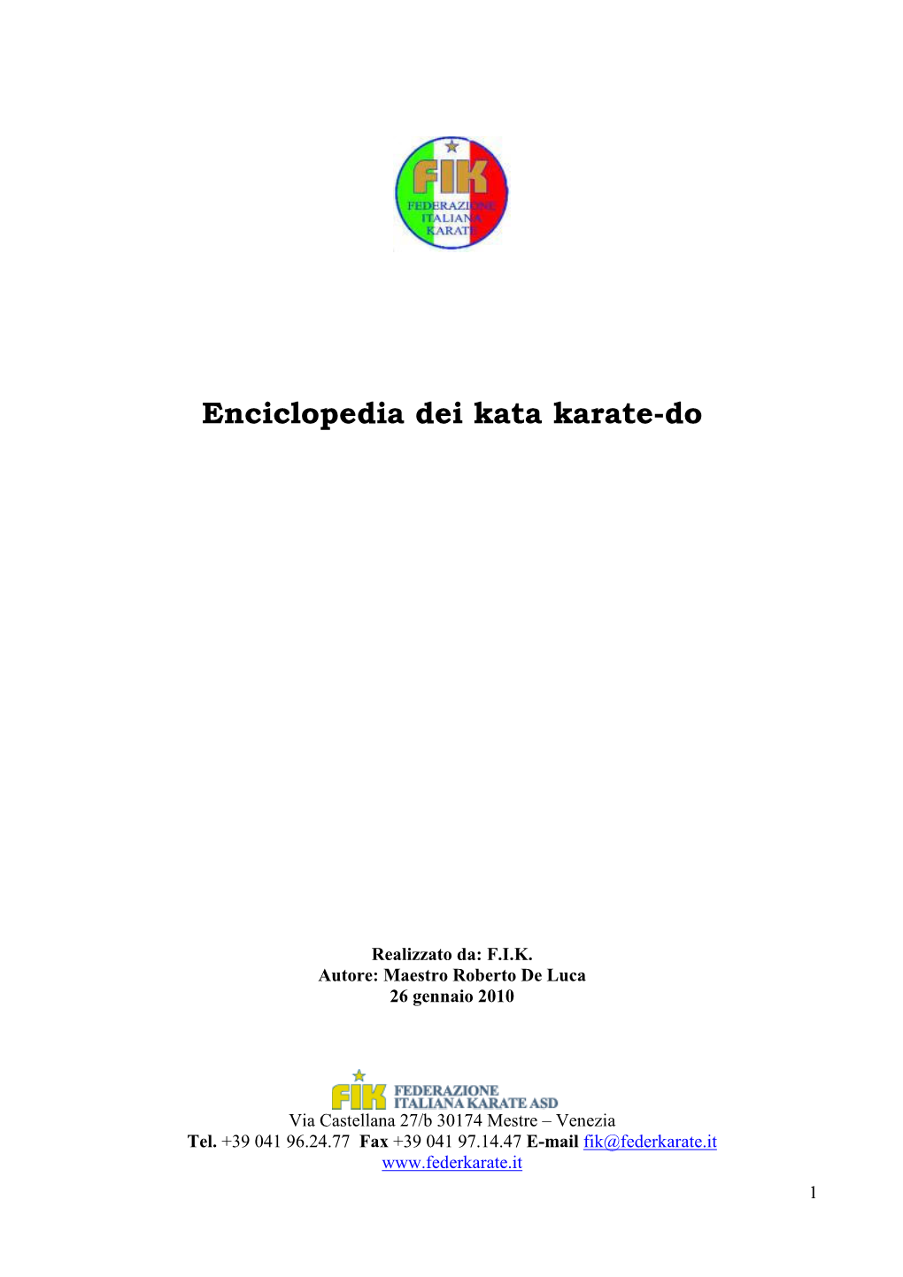 Enciclopedia Dei Kata Karate-Do