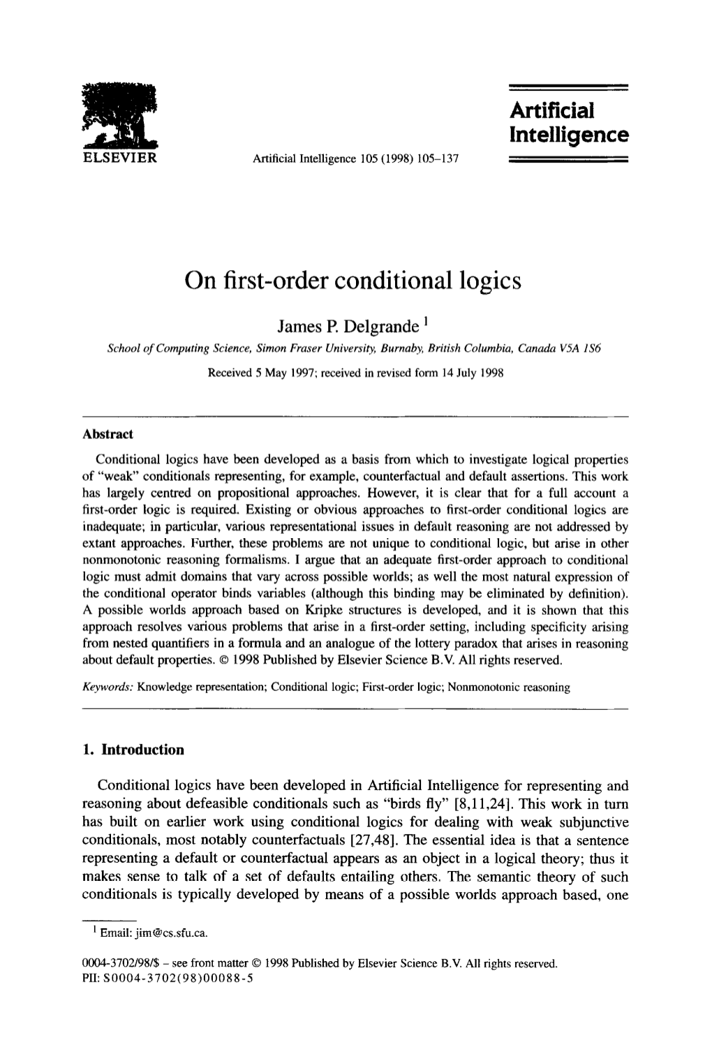 On First-Order Conditional Logics