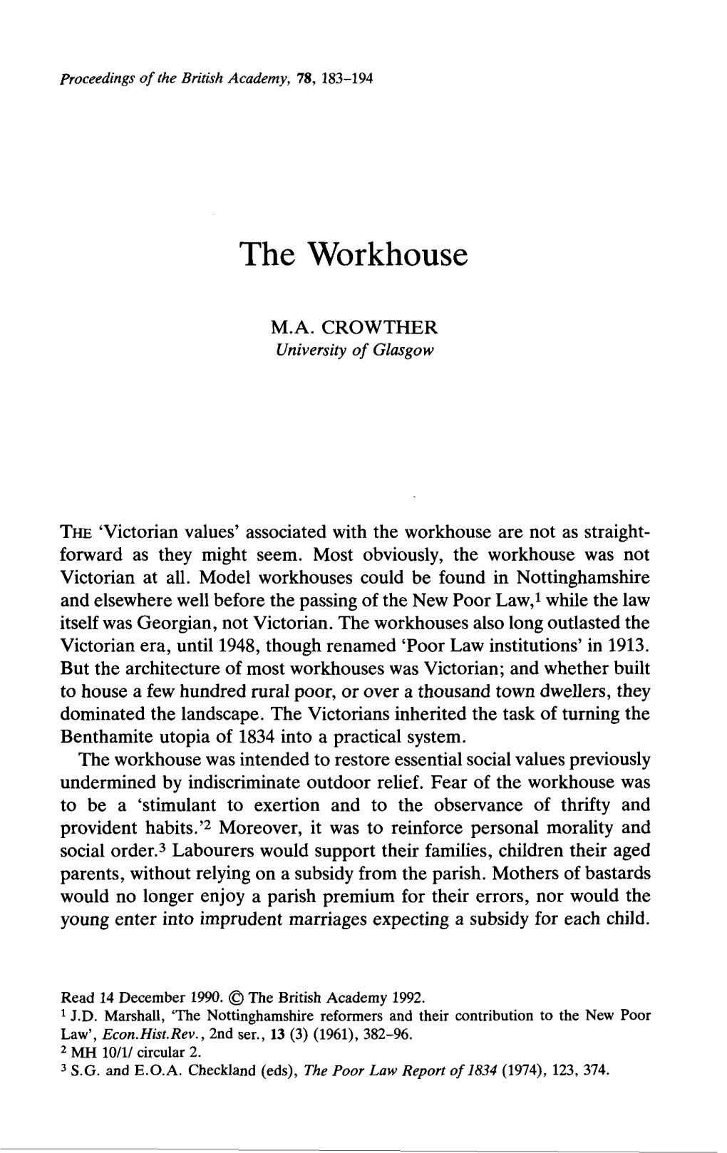 The Workhouse