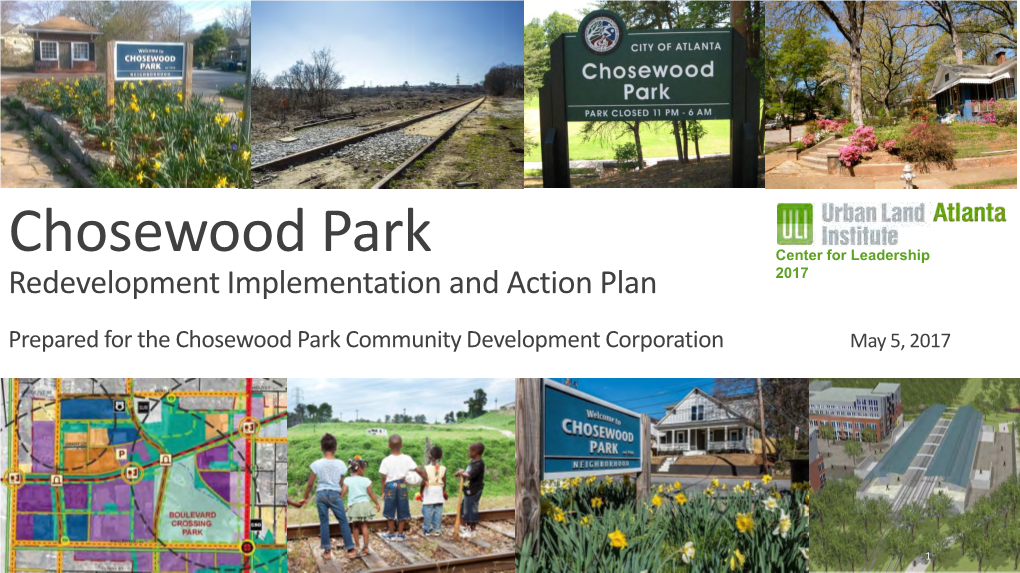 Chosewood Park Center for Leadership Redevelopment Implementation and Action Plan 2017