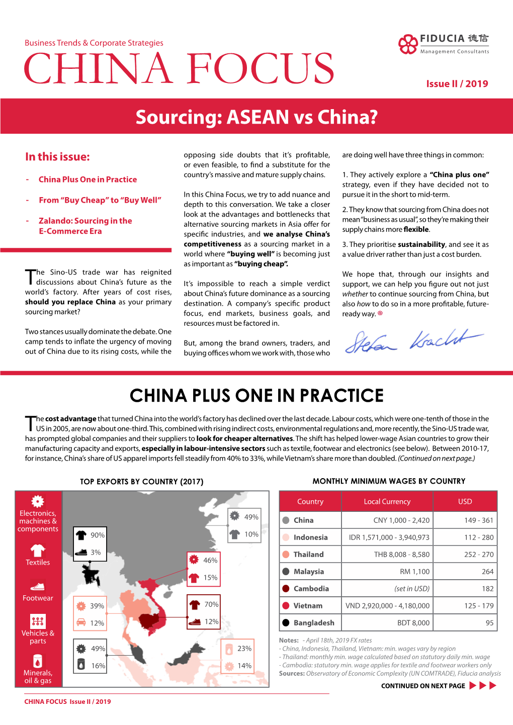 Sourcing: ASEAN Vs China?