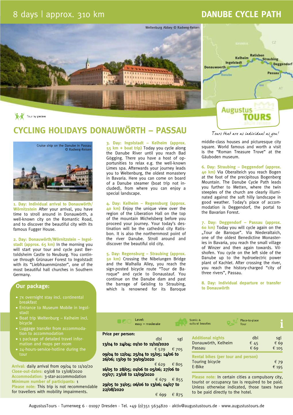 Danube Cycle Path Cycling Holidays Donauwörth