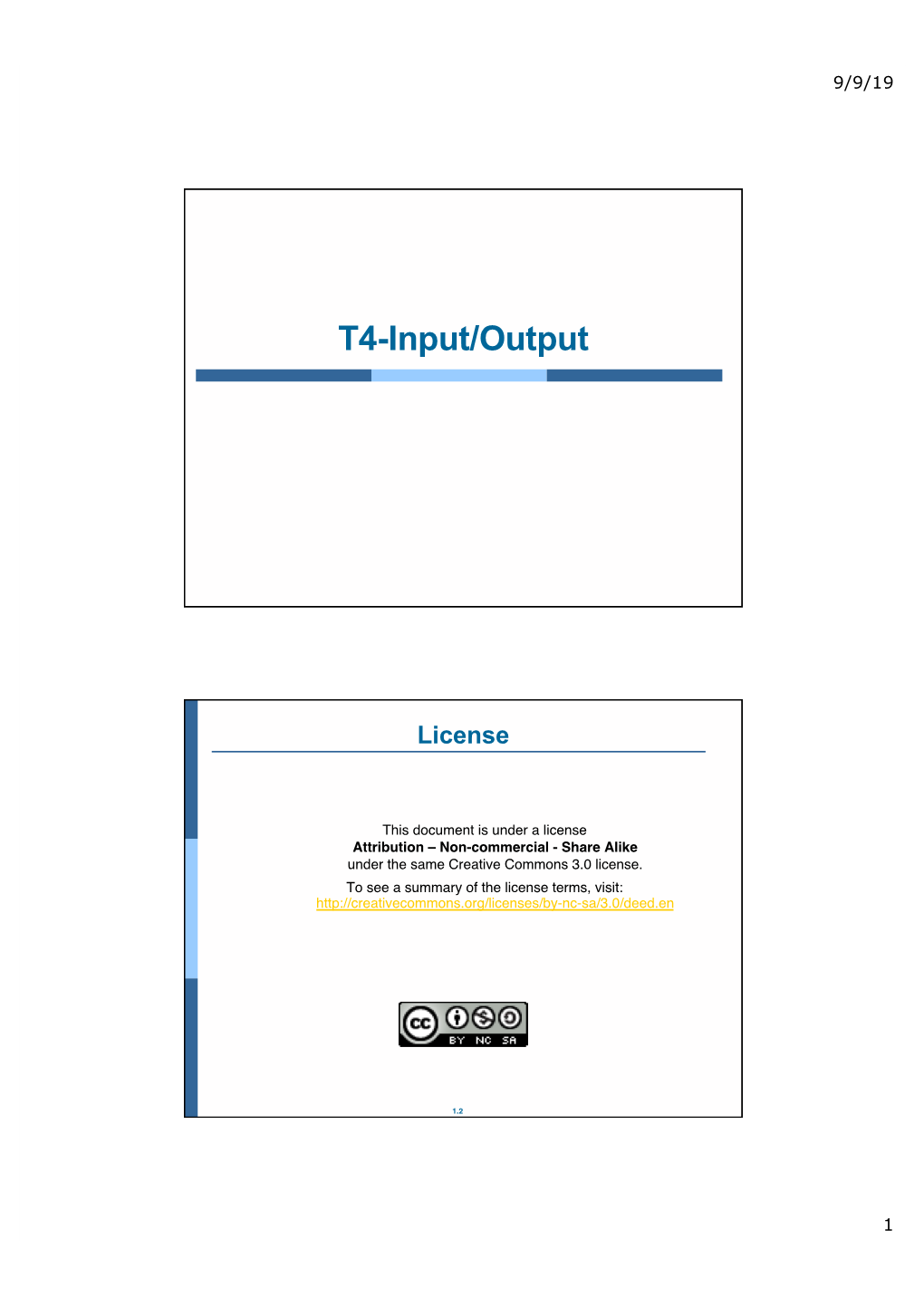 T4-Input/Output