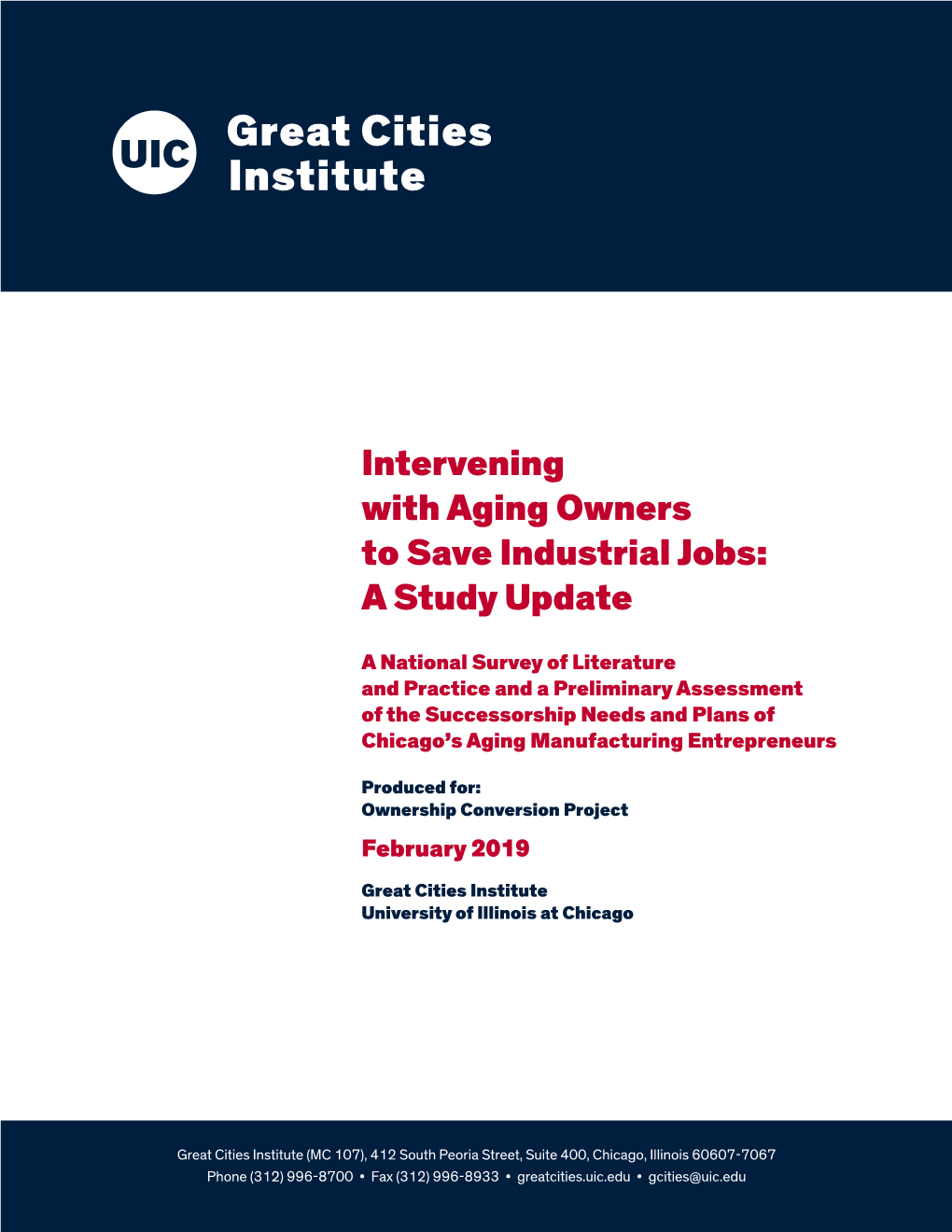 Intervening with Aging Owners to Save Industrial Jobs: a Study Update