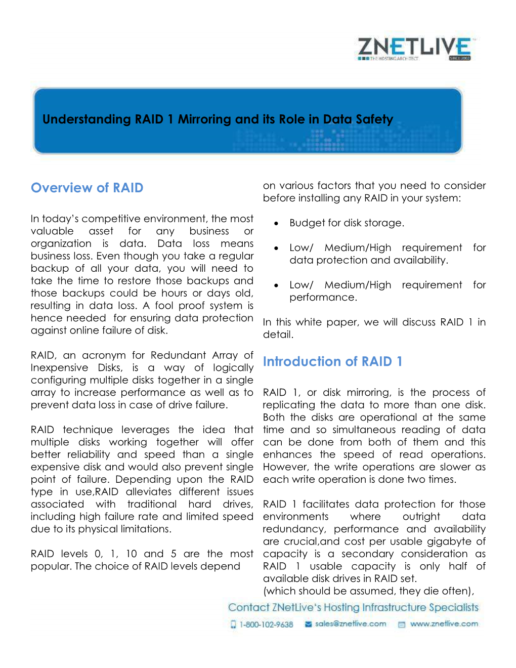 Understanding RAID 1 Mirroring and Its Role in Data Safety