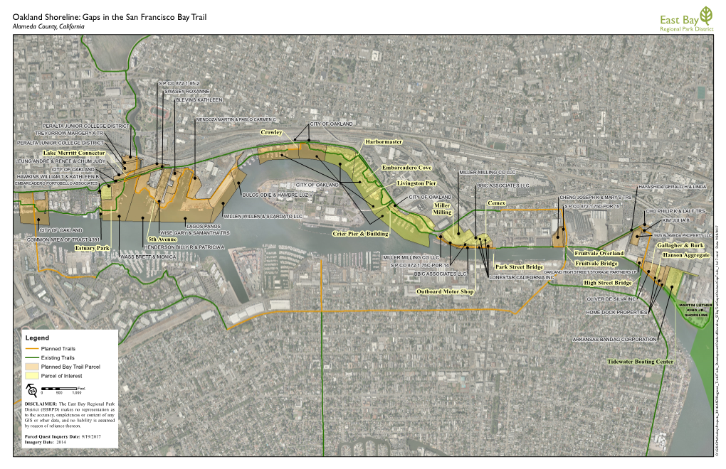 Oakland Shoreline: Gaps in the San Francisco Bay Trail Alameda County, California