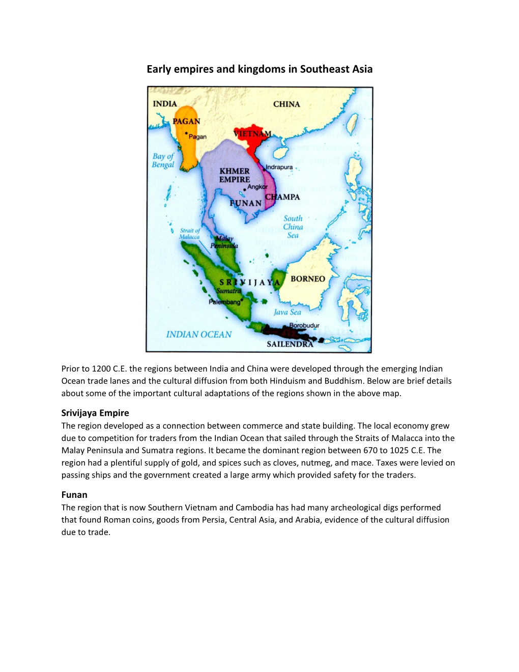 Early Empires and Kingdoms in Southeast Asia