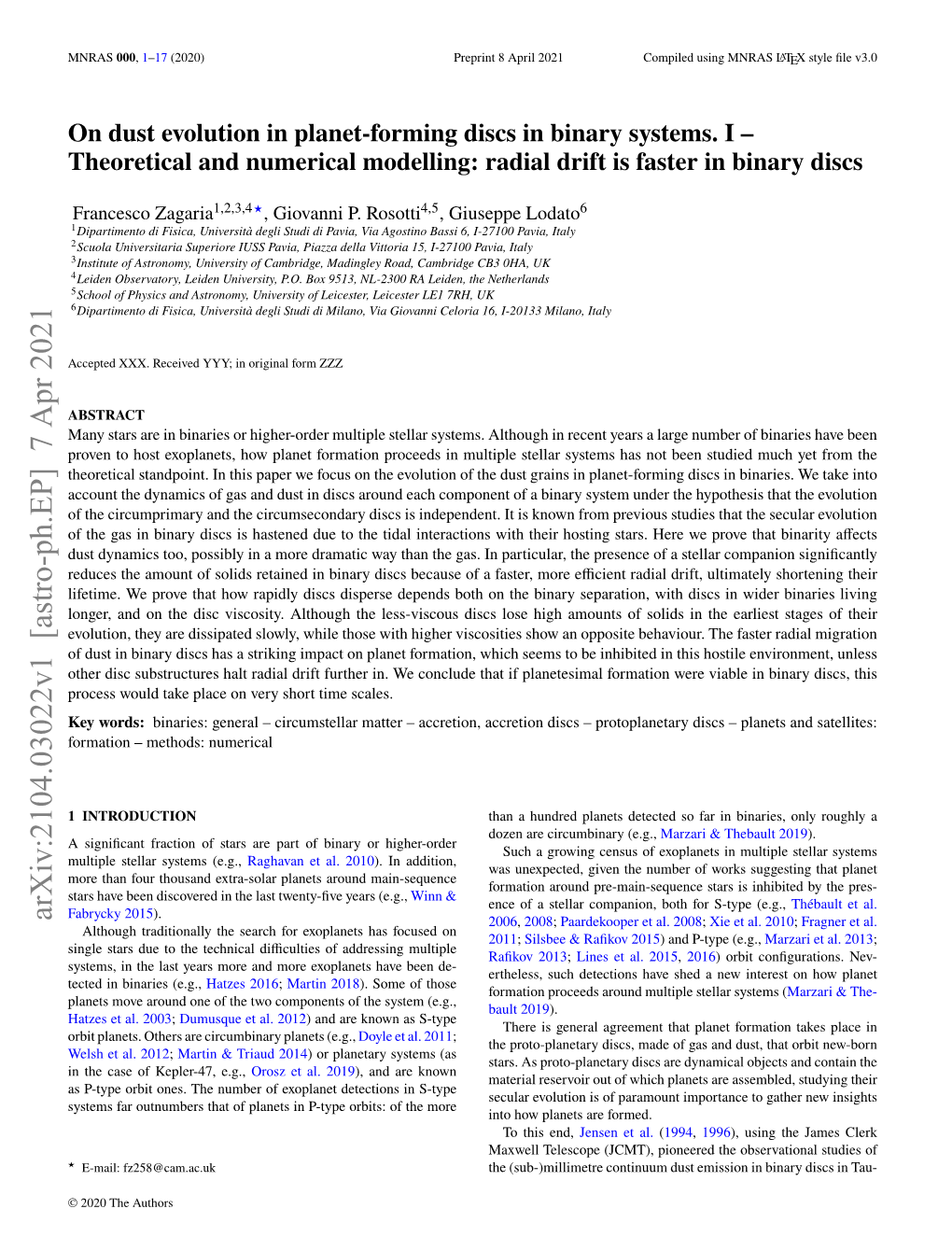 Theoretical and Numerical Modelling: Radial Drift Is Faster in Binary Discs