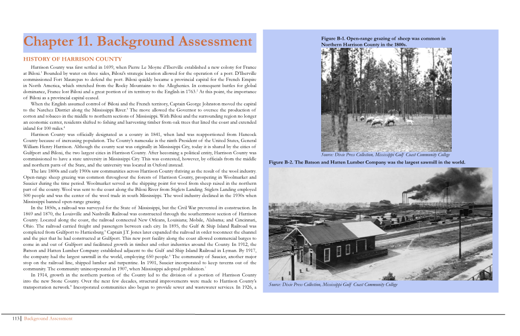 Chapter 11. Background Assessment Northern Harrison County in the 1800S