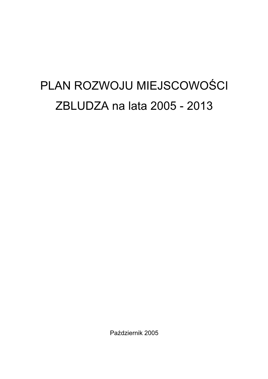 Plan Rozwoju Miejscowości Kamienica