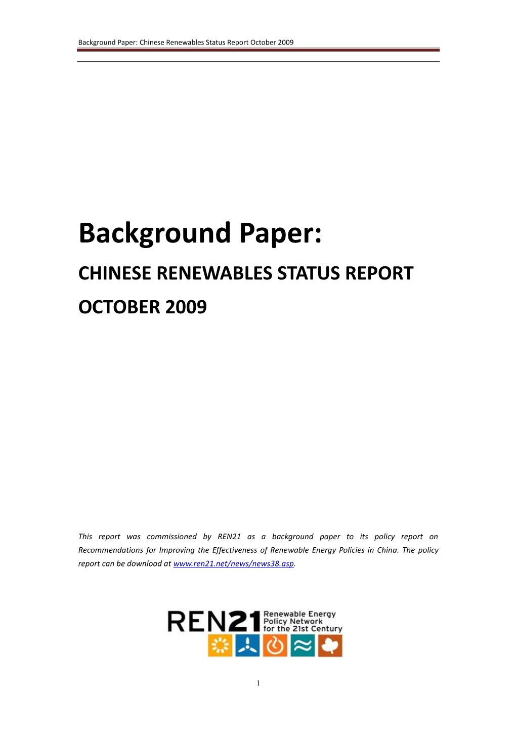 Ren21renewable Energy Development Report China 2009