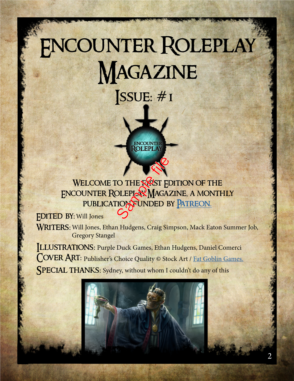 Encounter Roleplay Magazine Issue: #1