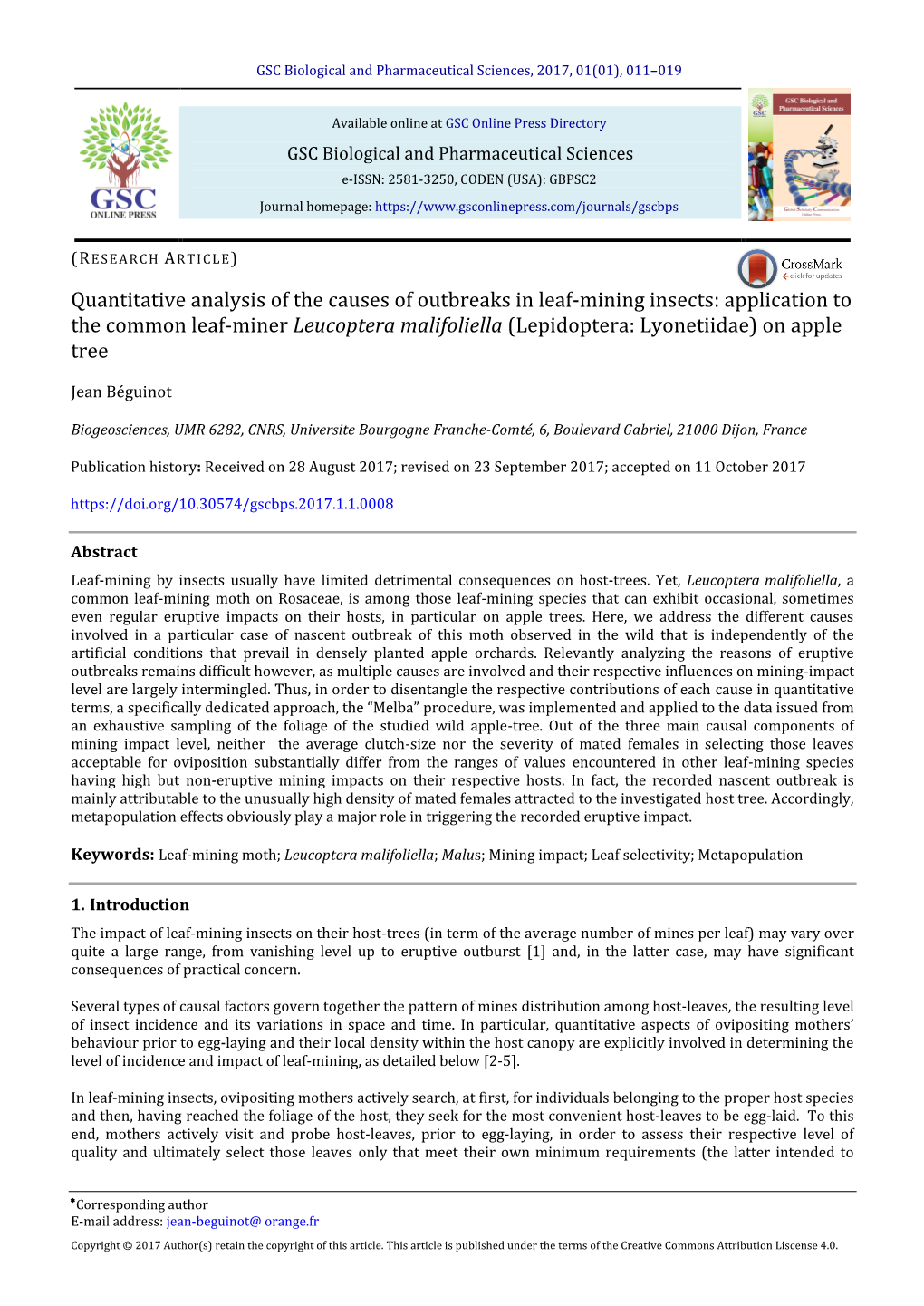 Quantitative Analysis of the Causes of Outbreaks in Leaf-Mining Insects