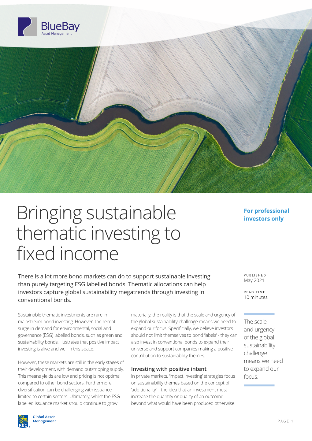 Bringing Sustainable Thematic Investing to Fixed Income