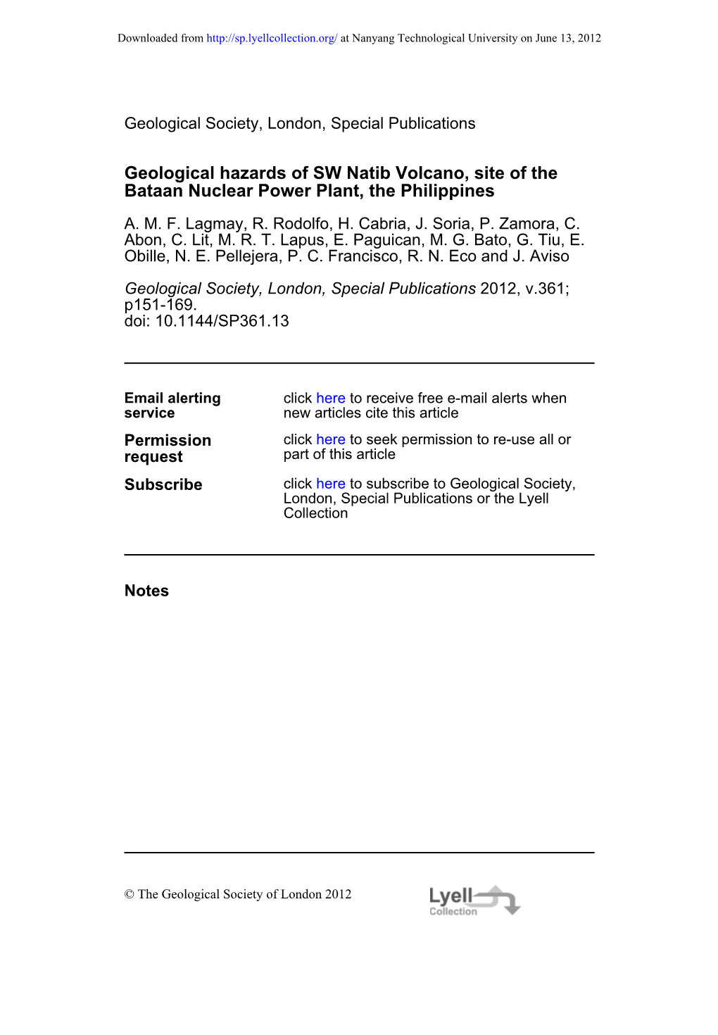 Bataan Nuclear Power Plant, the Philippines Geological Hazards Of