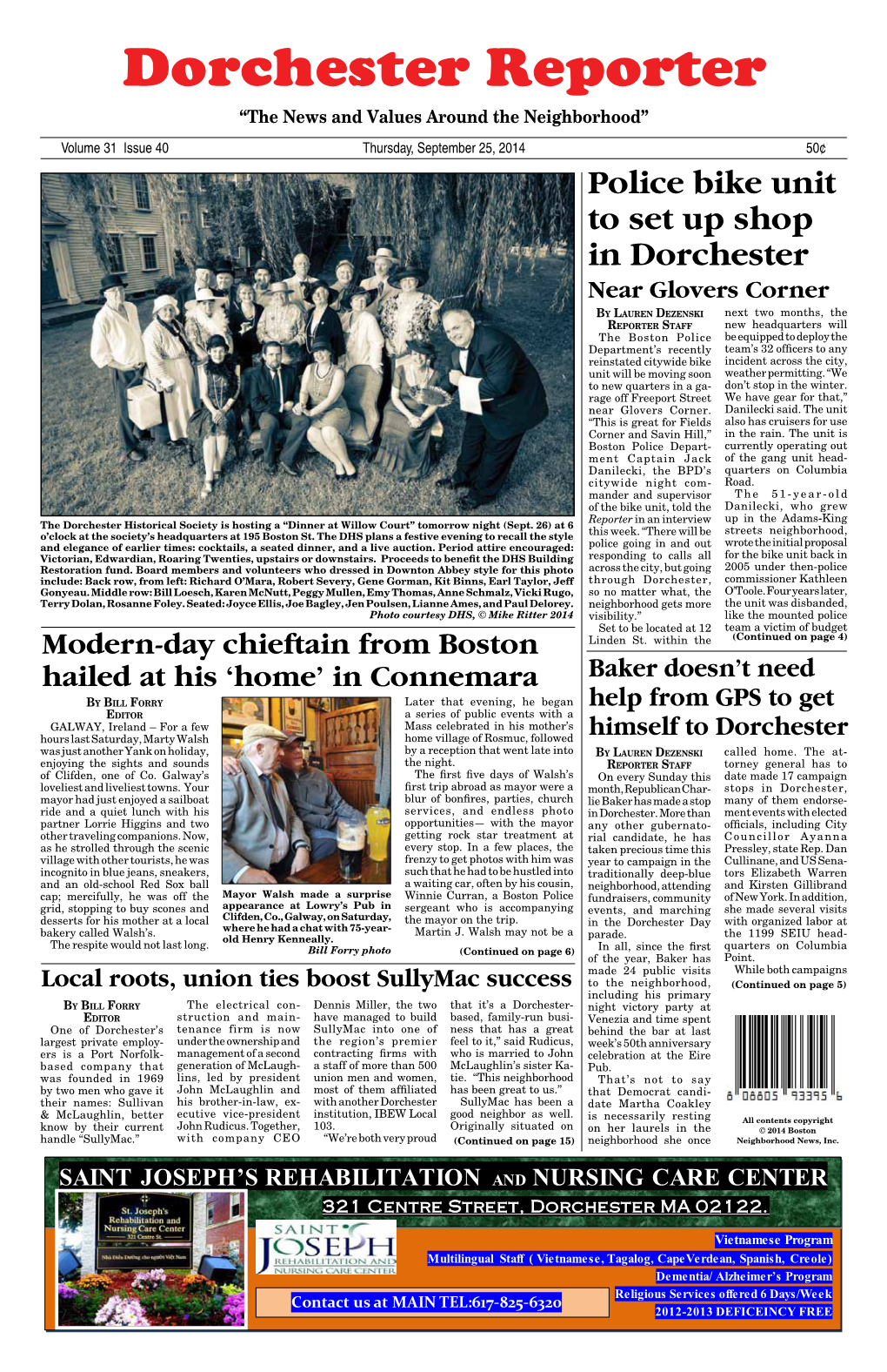 Dorchester Reporter “The News and Values Around the Neighborhood”