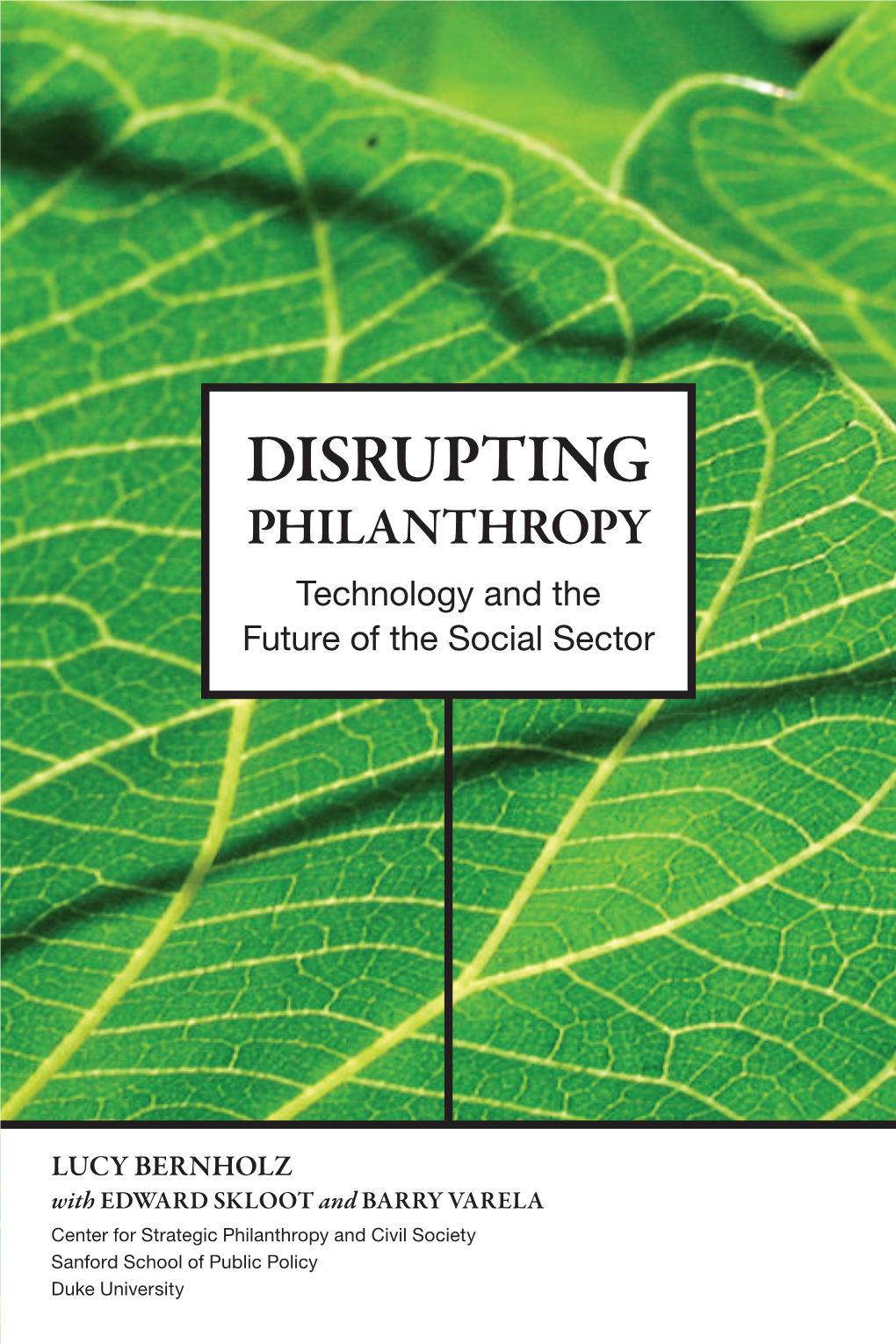 Disrupting Philanthropy Technology and the Future of the Social Sector