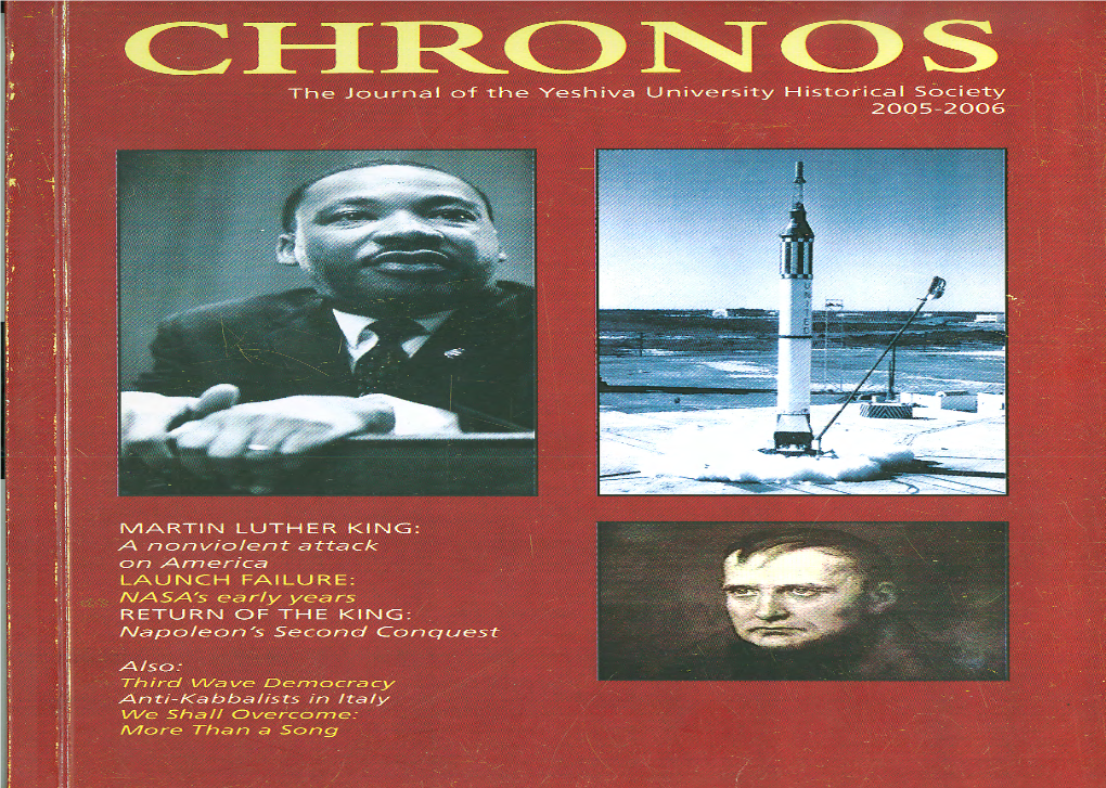 CHRONOS the Journal of the Yeshiva University Historical Society